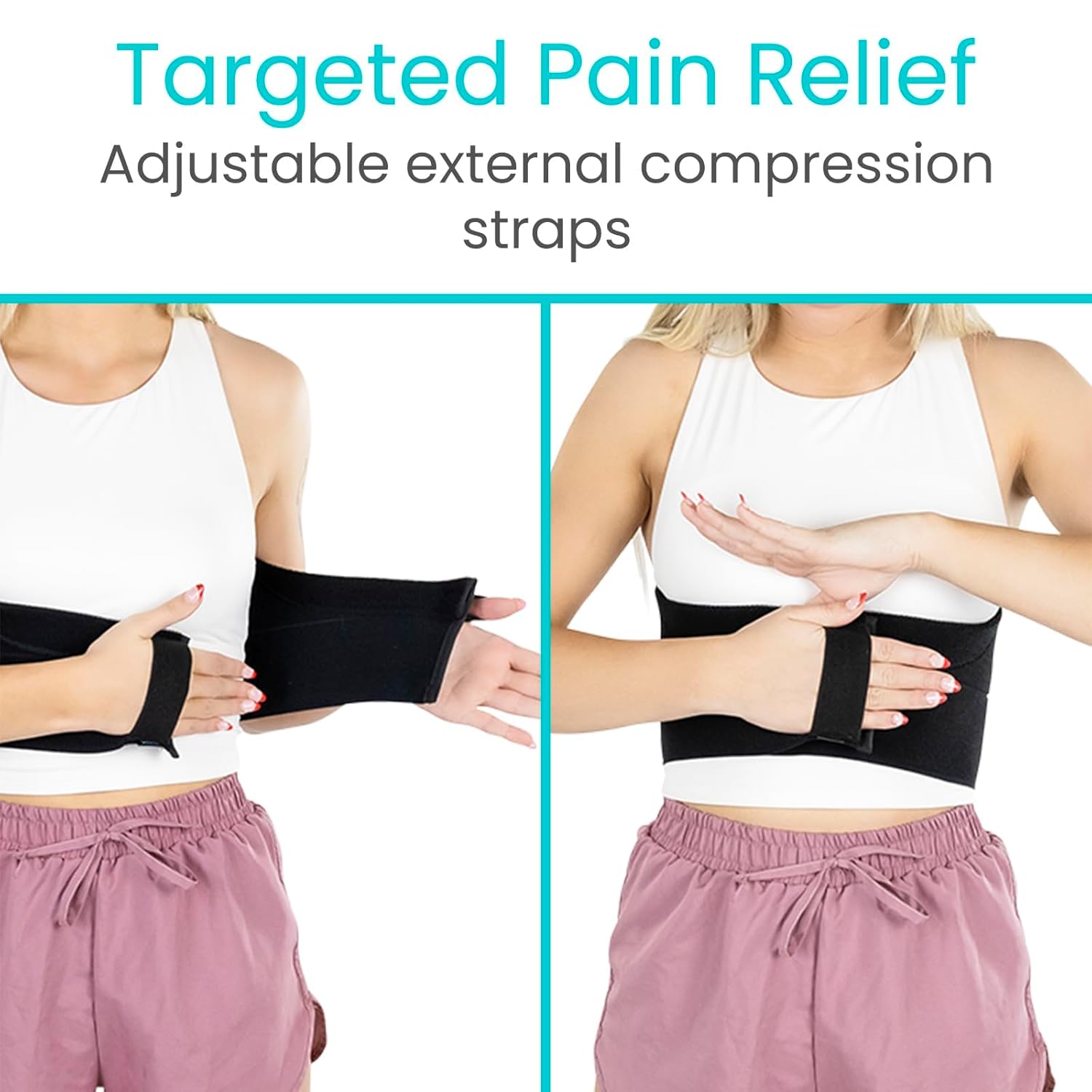 Vive Rib Brace Support Belt for Broken Ribs, Post Surgery Compression Wrap

