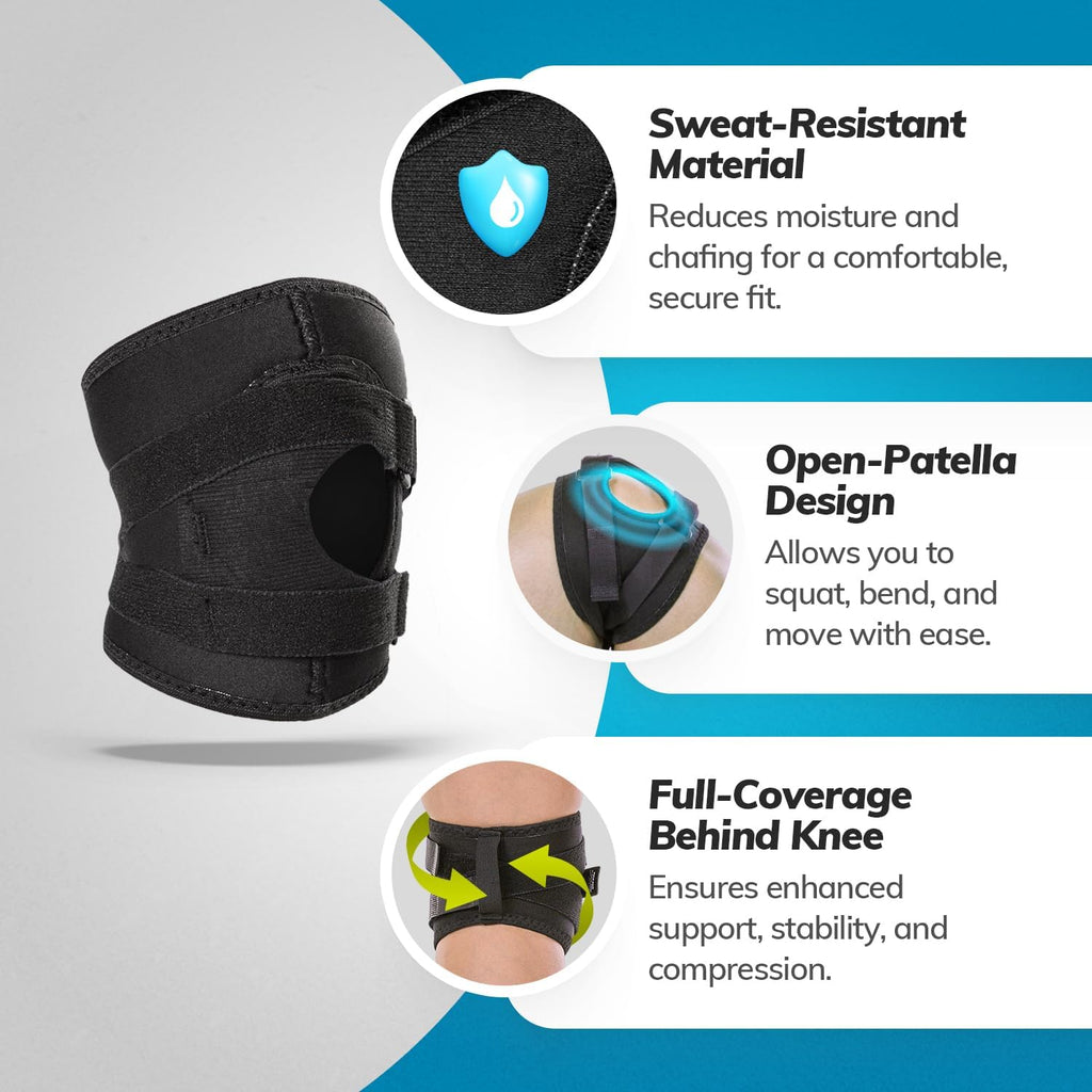 BraceAbility Patella Knee Brace Stabilizer for Kneecap Tracking, Pain Relief


