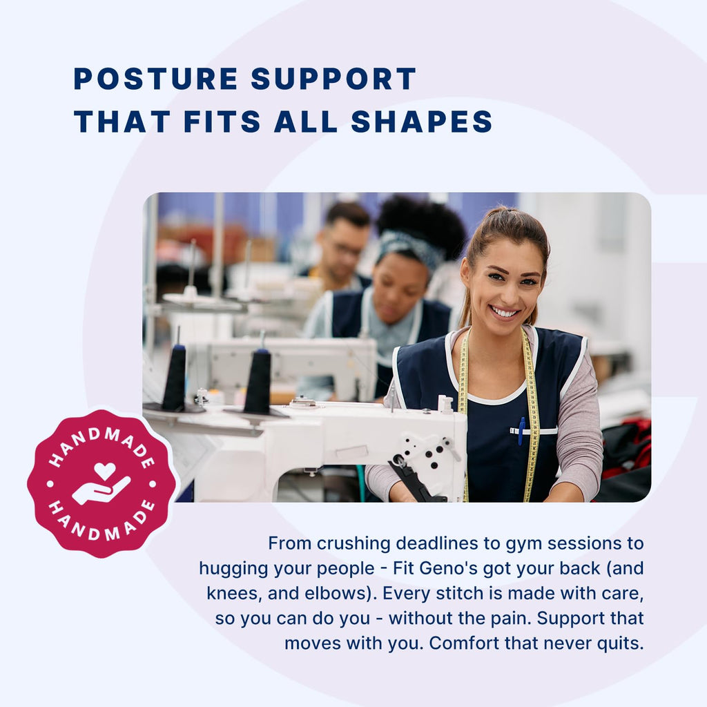 Fit Geno Posture Corrector Back Brace with Adjustable Shoulder Straightener Support

