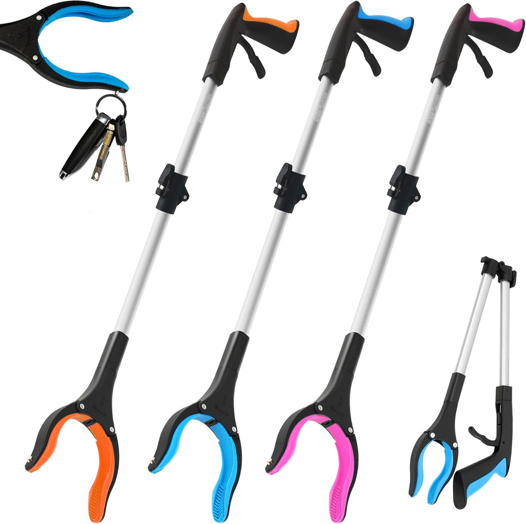 32 in Grabber Reacher Tool with Magnetic Tip, Foldable Pickup Grabber

