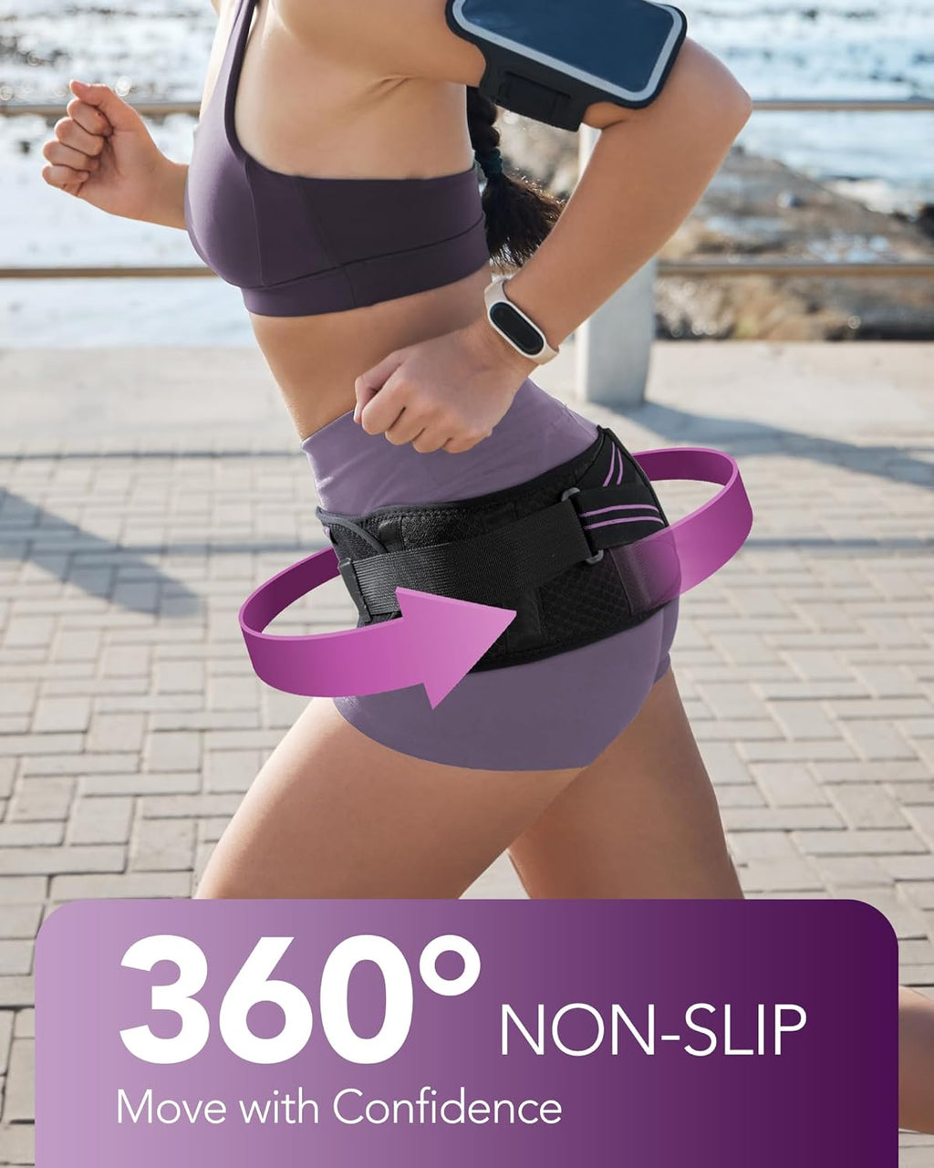 Fitomo Sacroiliac Belt with Enhanced Compression SI Joint Hip Brace for Lower Back


