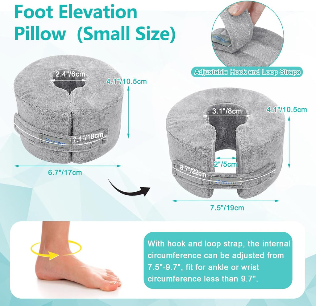 Zelen Foot Elevation Pillow Ankle Heel Wedge Support Cushion for Recovery

