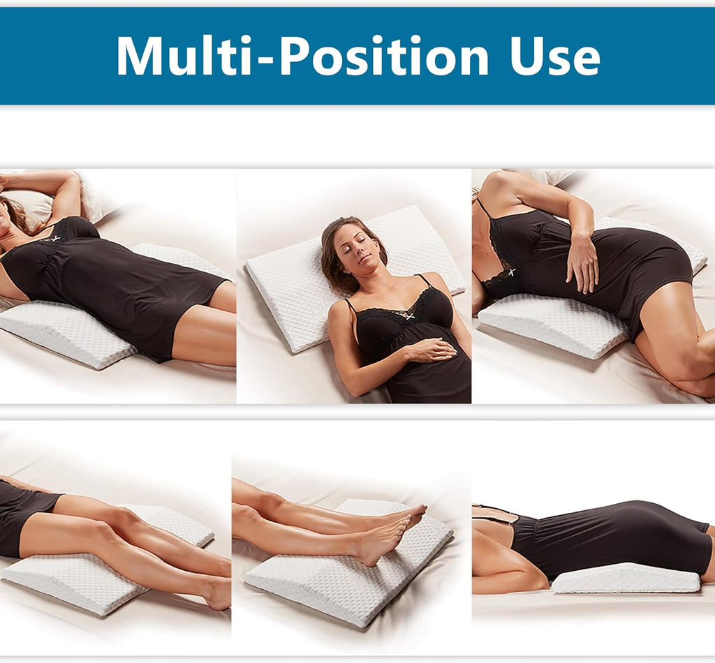 ComfiLife Lumbar Support Memory Foam Pillow for Back Pain Relief, Triangle Wedge

