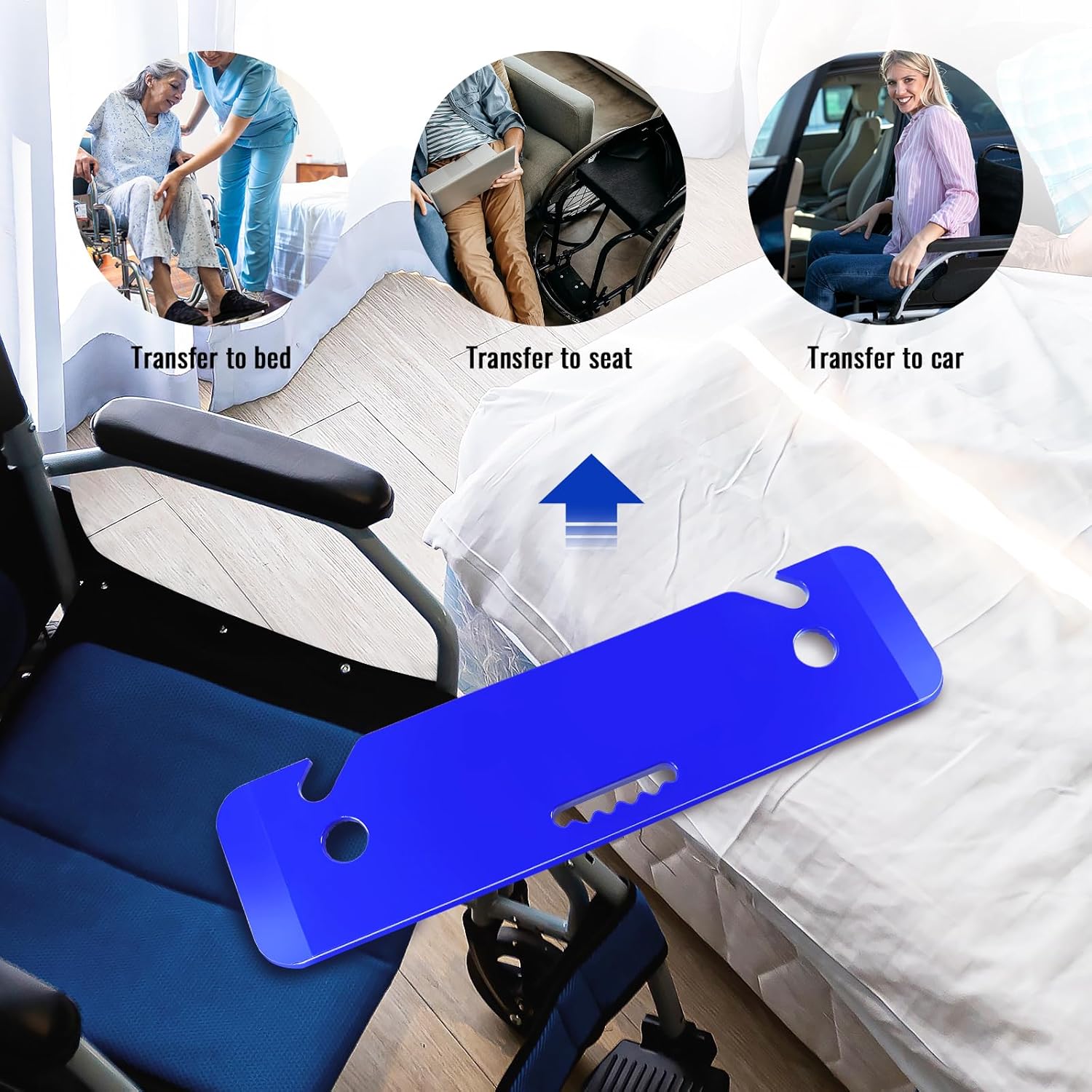 YHK Plastic Transfer Board Slide Board for Mobility, Non-Slip, 440 lb

