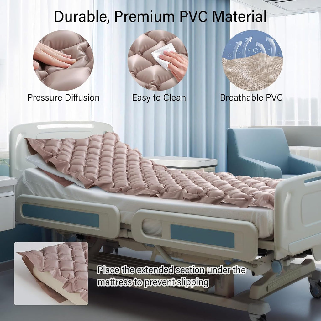 Careboda Alternating Pressure Mattress Pad with Quiet Pump Anti-Decubitus Air Pad

