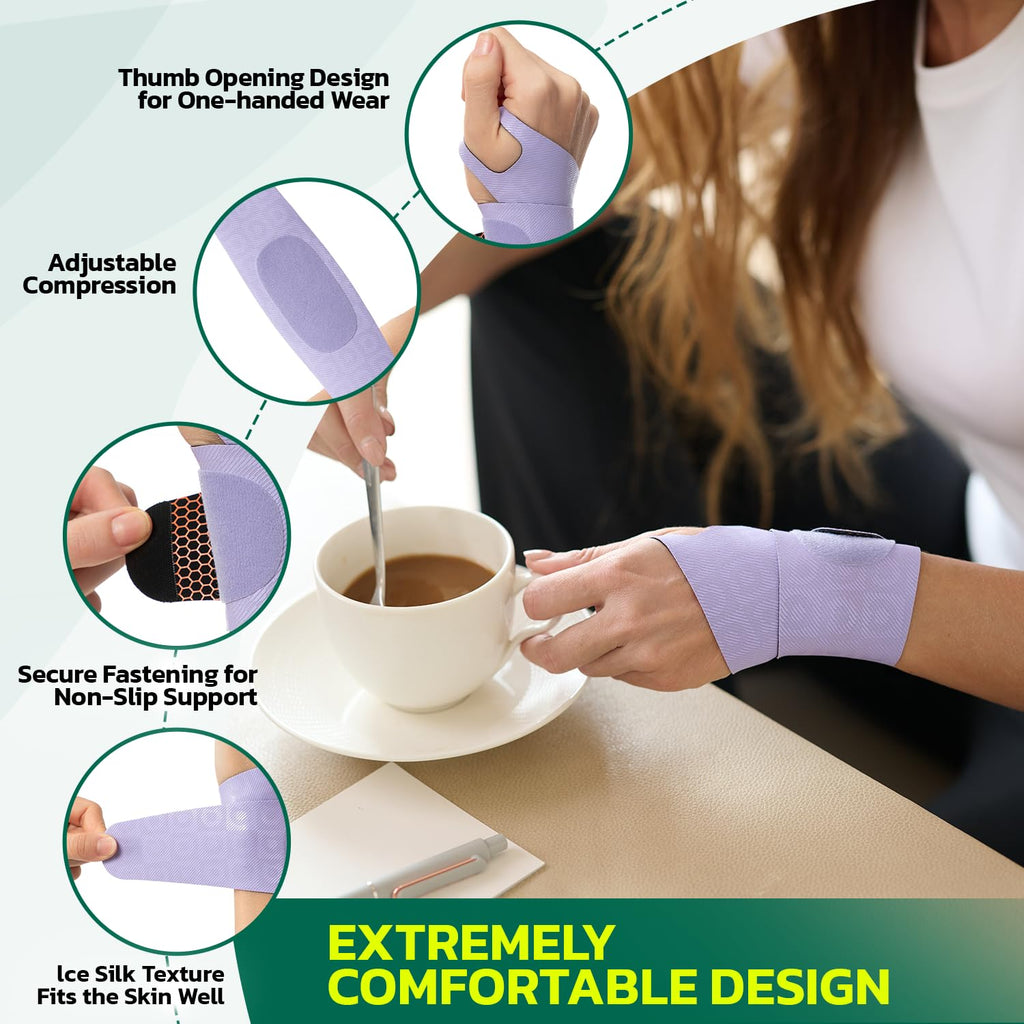 aoFIT Adjustable Wrist Brace for Carpal Tunnel and Tendonitis Support, Anti-Slip

