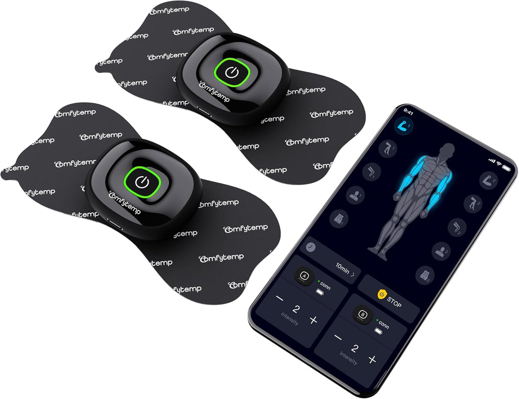 Comfytemp Wireless TENS EMS Muscle Stimulator with App Smart Dual-Mode Pain Relief


