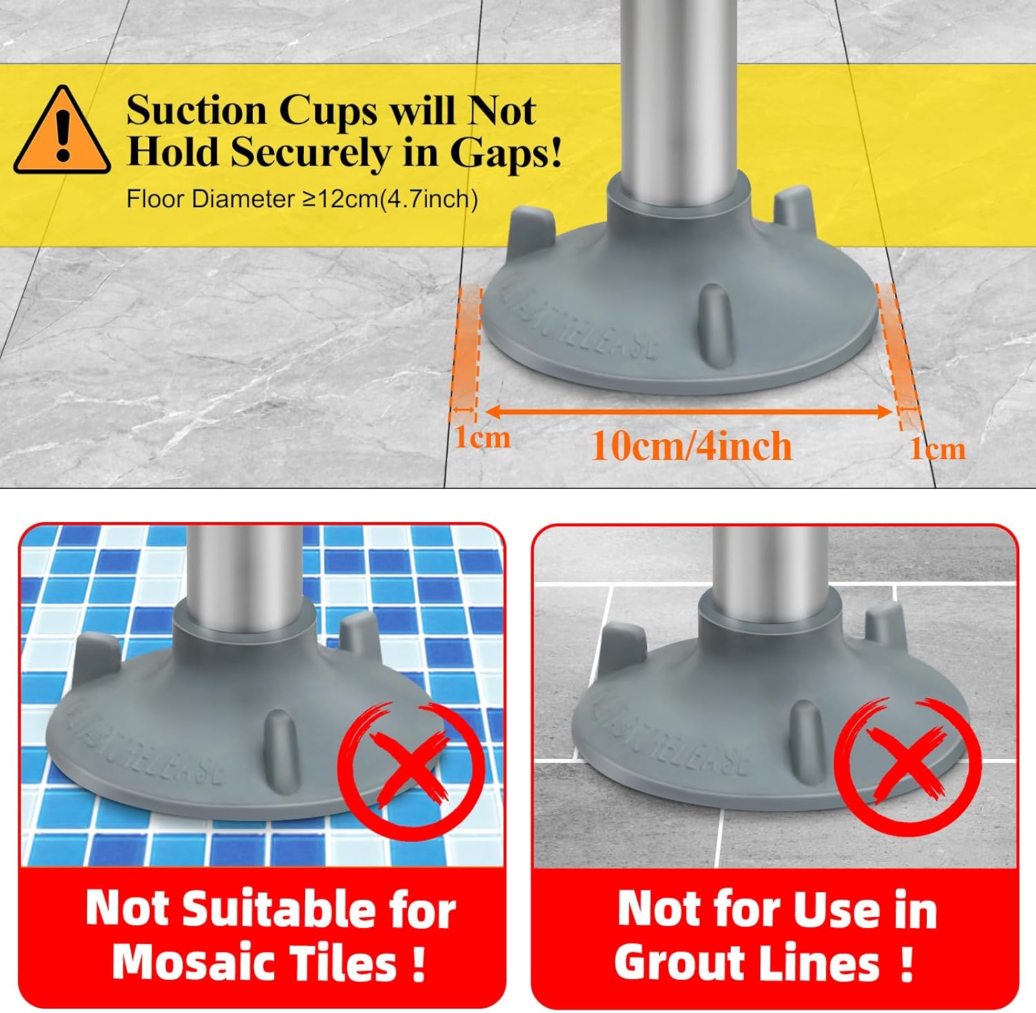 DePango Adjustable Toilet Safety Rails with Handles, Handicap Support Frame

