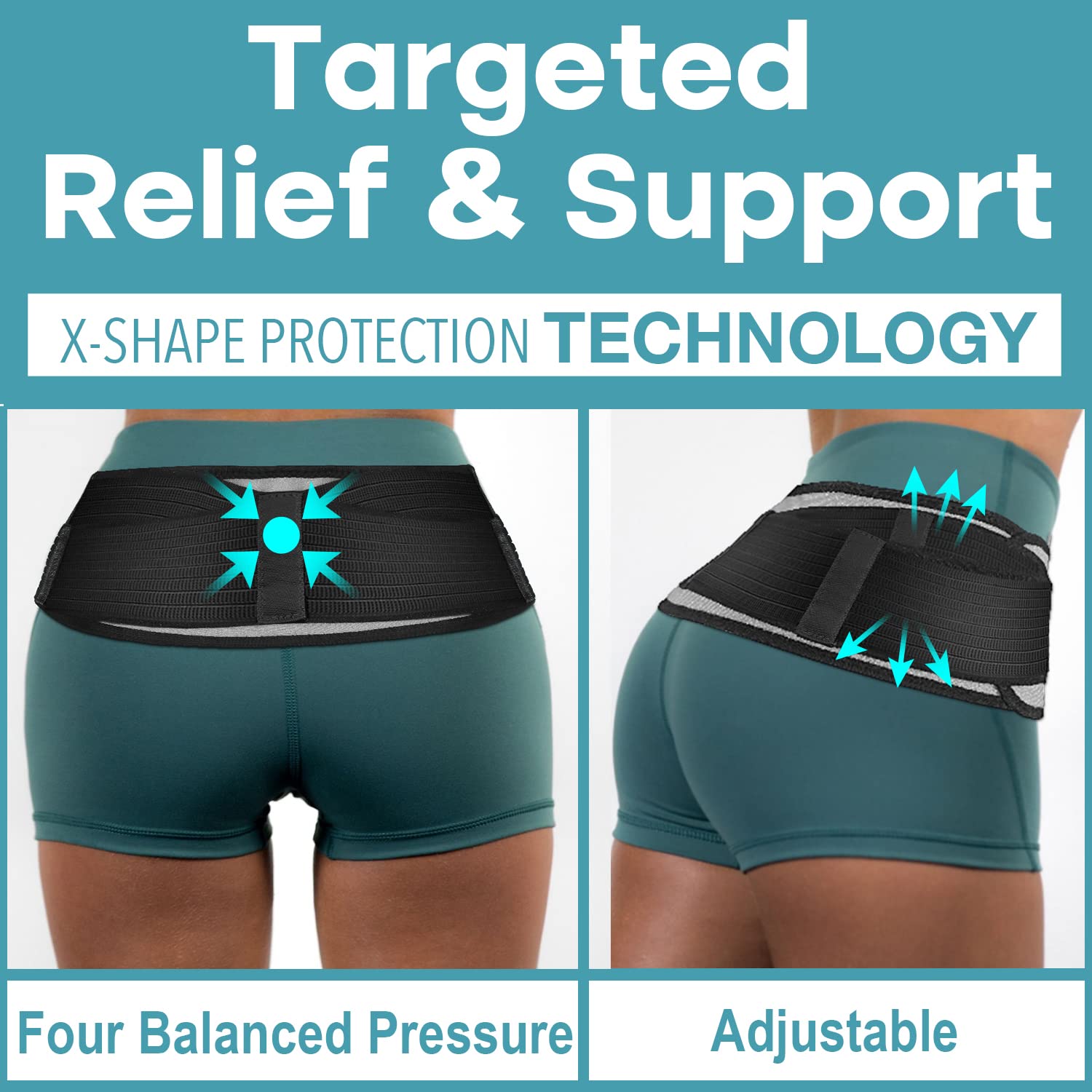 Pro Enrichment Sacroiliac SI Hip Belt Brace for Lower Back and Sciatica Support

