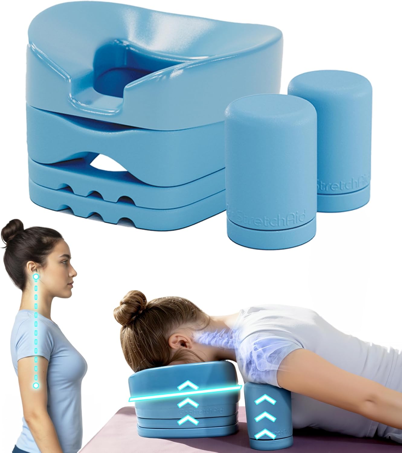 G.StretchAid Neck Hump Corrector Posture Neck Stretcher Face-Down 5-in-1

