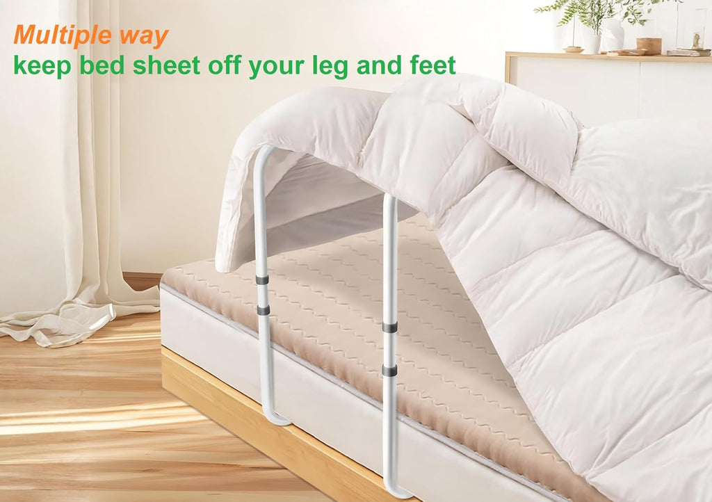 Bed Blanket Lifter Foot Bed Cradle Adjustable Height Carbon Steel Leg Recovery Strap

