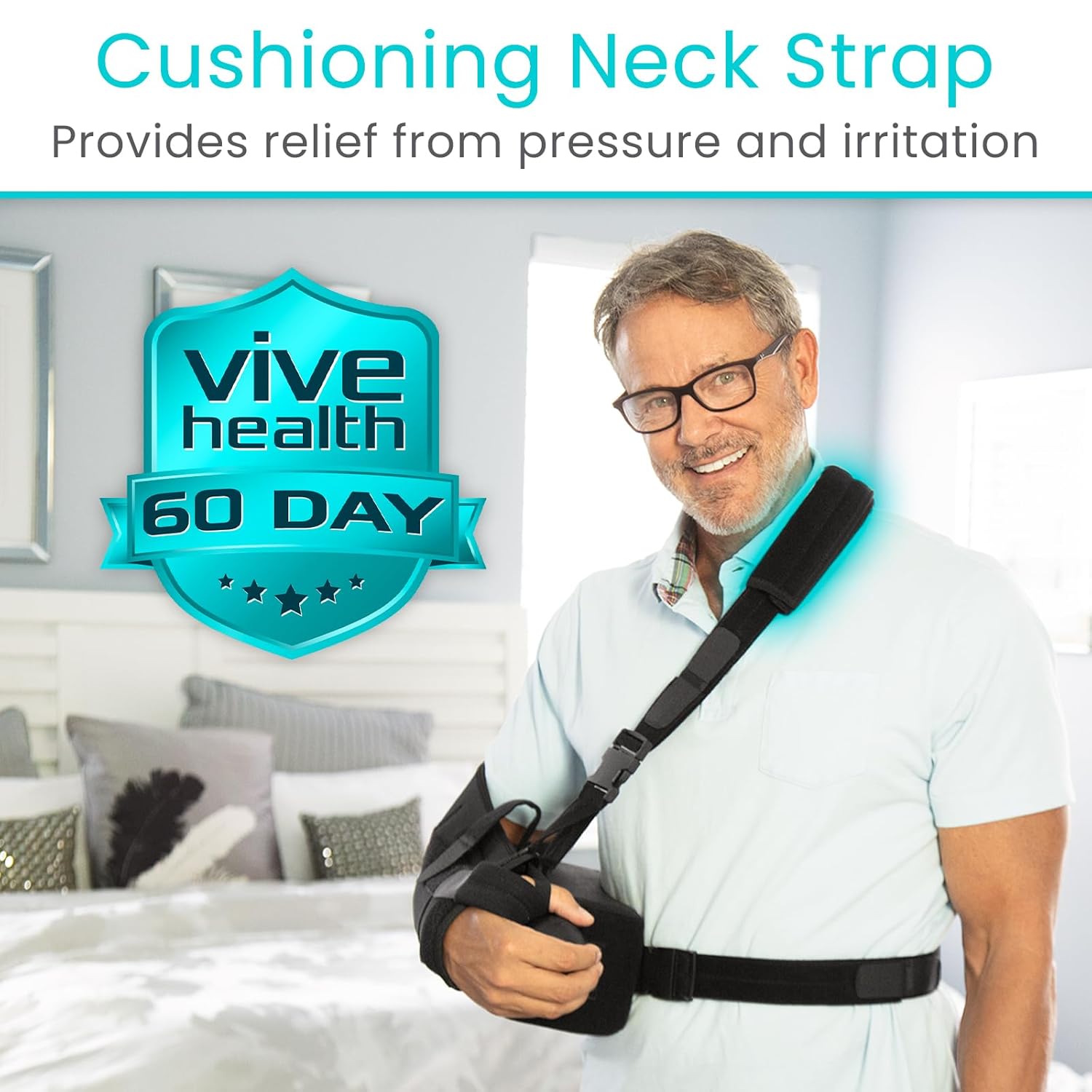 Vive Shoulder Abduction Sling Immobilizer with Abduction Pillow, Arm Support

