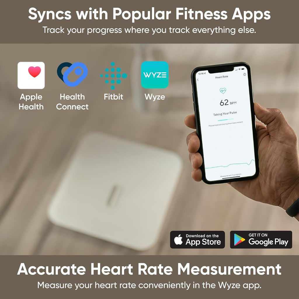 Wyze Smart Scale X Digital Bathroom Scale with Body Composition & Heart Rate

