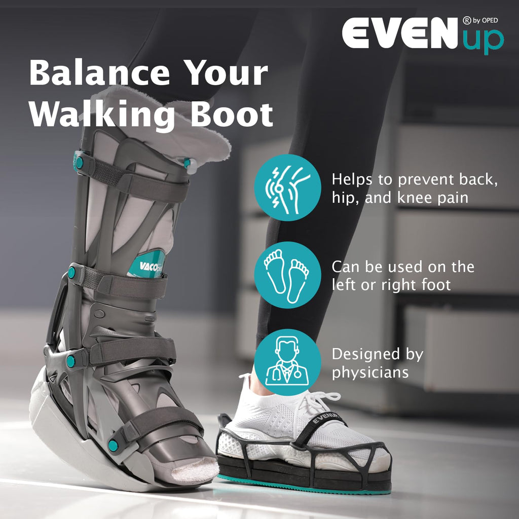 EVENup Shoe Lift for Walking Boot, Leg Length Discrepancy, Adjustable Heights

