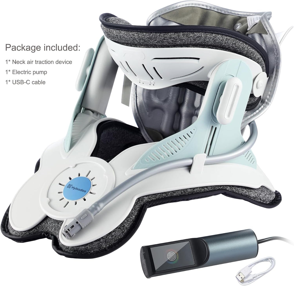 Cervical Neck Traction Device with Electric Air Pump and Airbag for Neck Pain Relief

