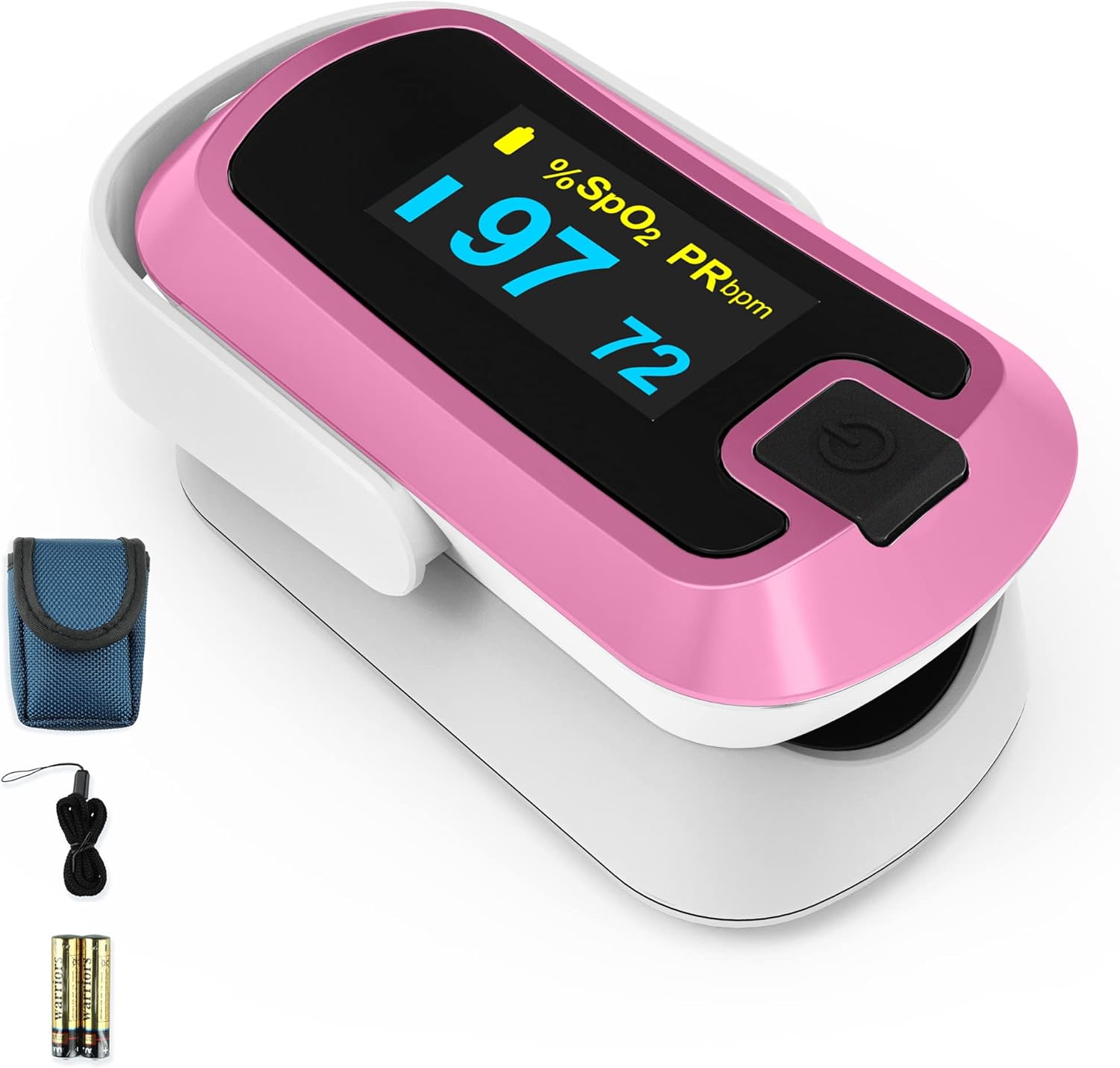 mibest OLED Finger Pulse Oximeter, SpO2 O2 Meter, Dual Color Display

