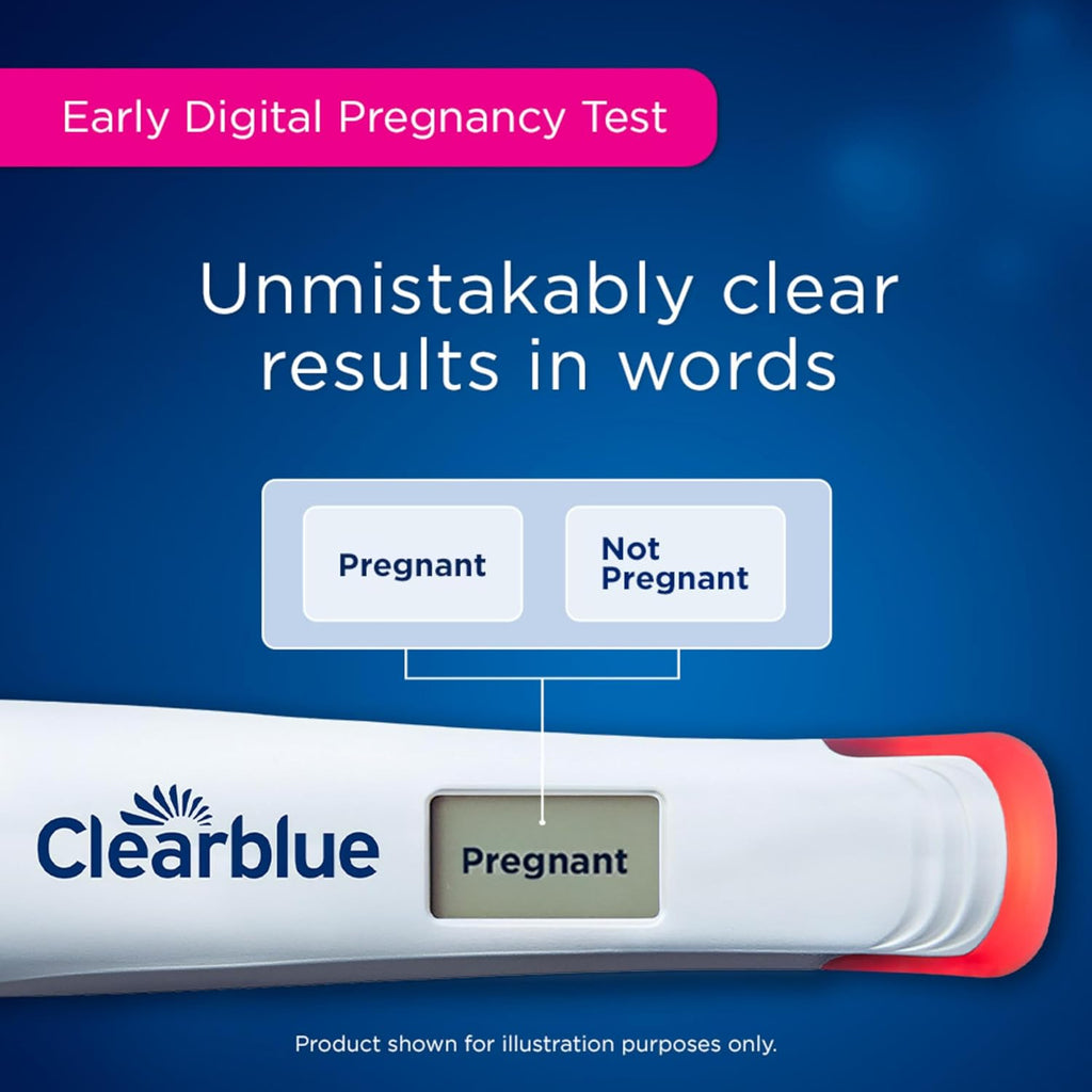 Clearblue Early Pregnancy Test Kit with Digital Results and hCG Tests, At-Home

