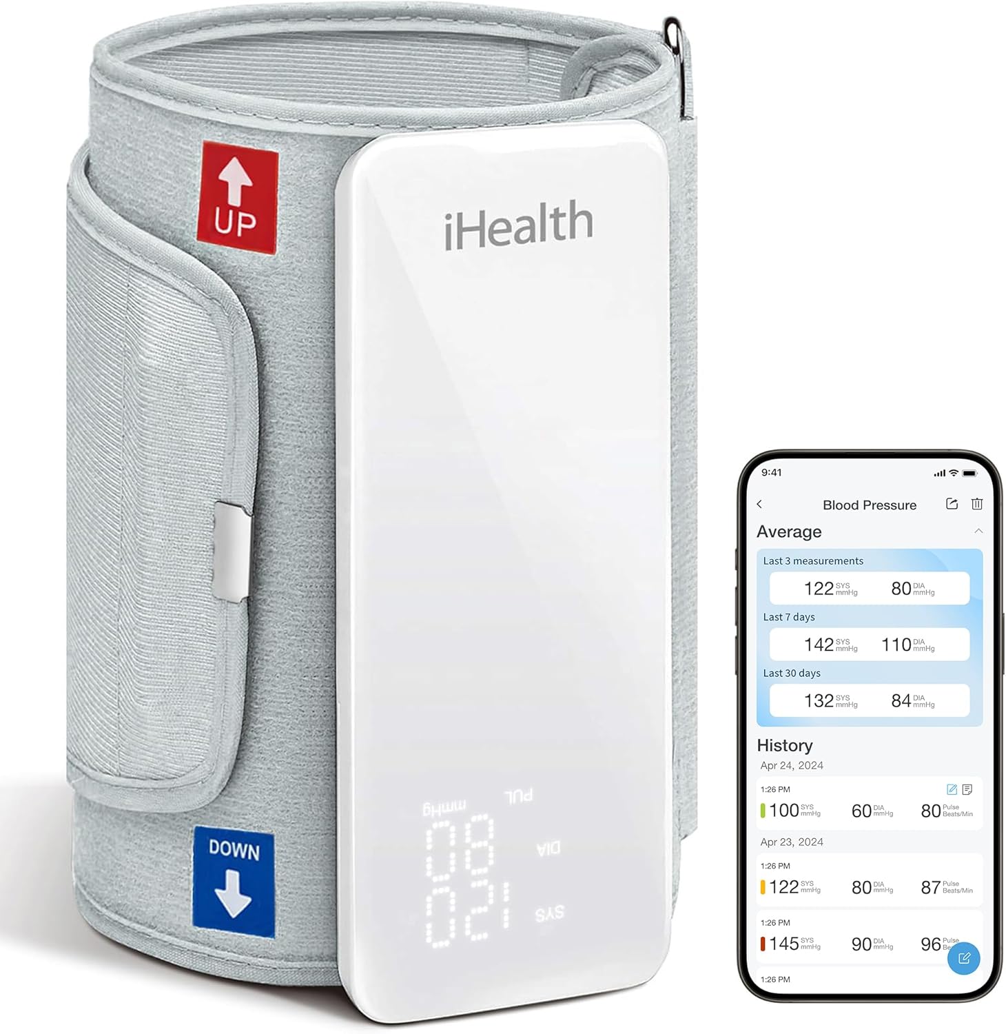 iHealth Neo Upper Arm Blood Pressure Monitor with Bluetooth App for iOS and Android

