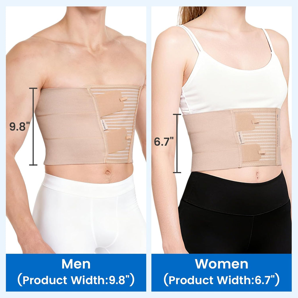 Velpeau Rib Brace Compression Chest Binder Belt for Broken Ribs & Costochondritis

