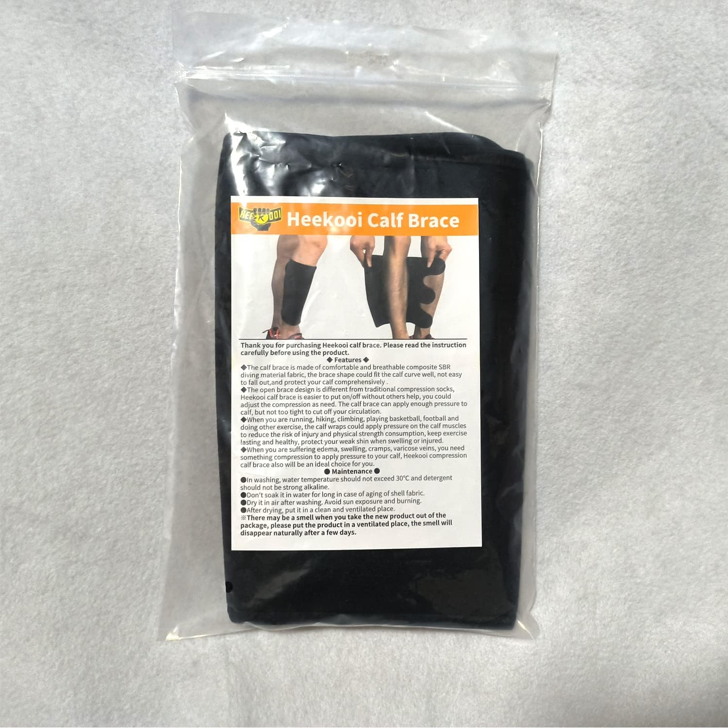Heekooi Calf Brace Compression Sleeve for Shin Splints, Swelling, Edema, Support

