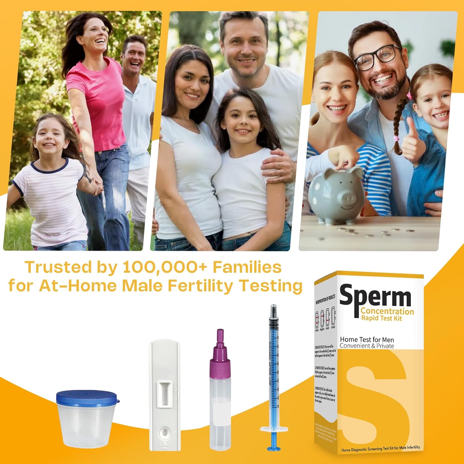 Trak Plus Male Fertility Home Test Kit for Semen Analysis

