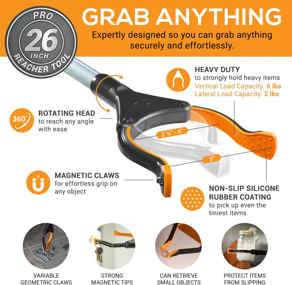 EZPIK Pro Foldable Grabber Reacher Tool for Seniors, Pickup Trash Picker

