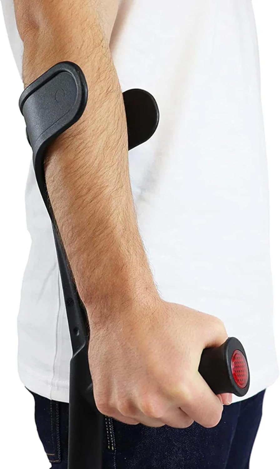 PEPE Mobility Adjustable Forearm Crutches for Adults, Open Cuff, Lightweight Aluminum

