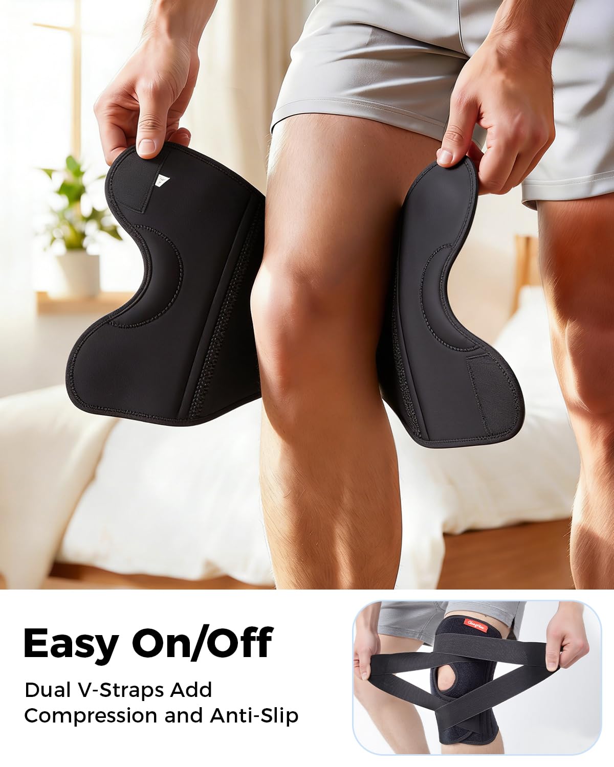Medical Knee Brace with Side Stabilizers for Knee Pain, ACL MCL Meniscus Support

