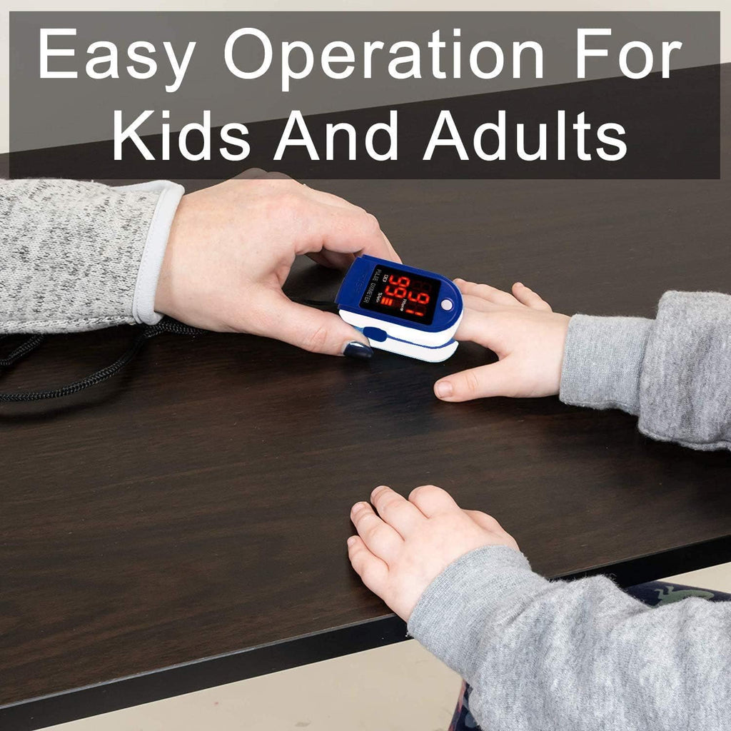 Roscoe Medical Fingertip Pulse Oximeter Oxygen Saturation Monitor for Kids & Adults

