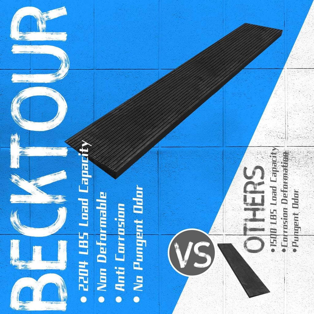 Rubber Threshold Ramp for Doorways, Non-Slip Curb Ramp, 2204 lb Capacity


