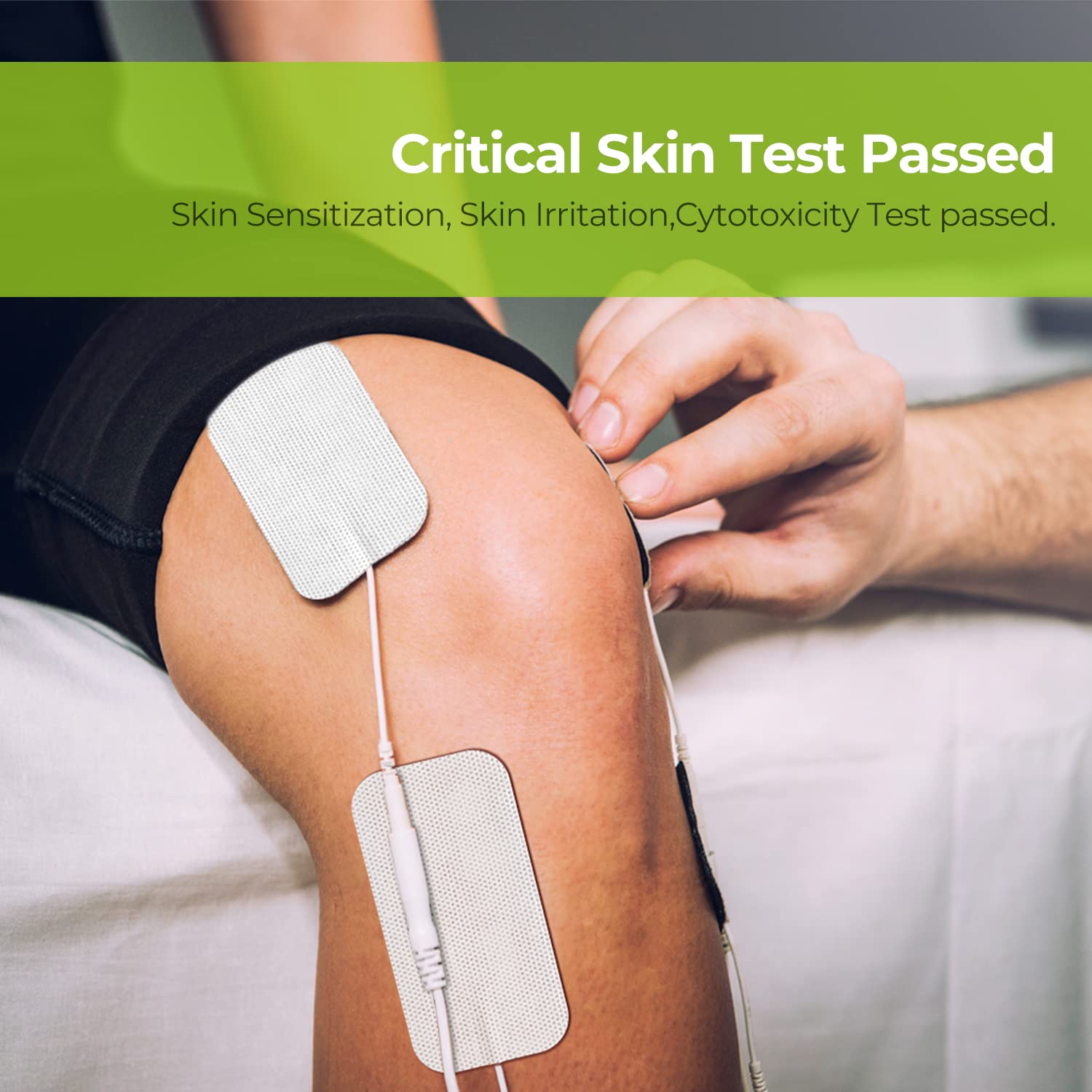Auvon TENS Unit Electrode Pads 2" x 4" Replacement Self-Stick 24-Pack

