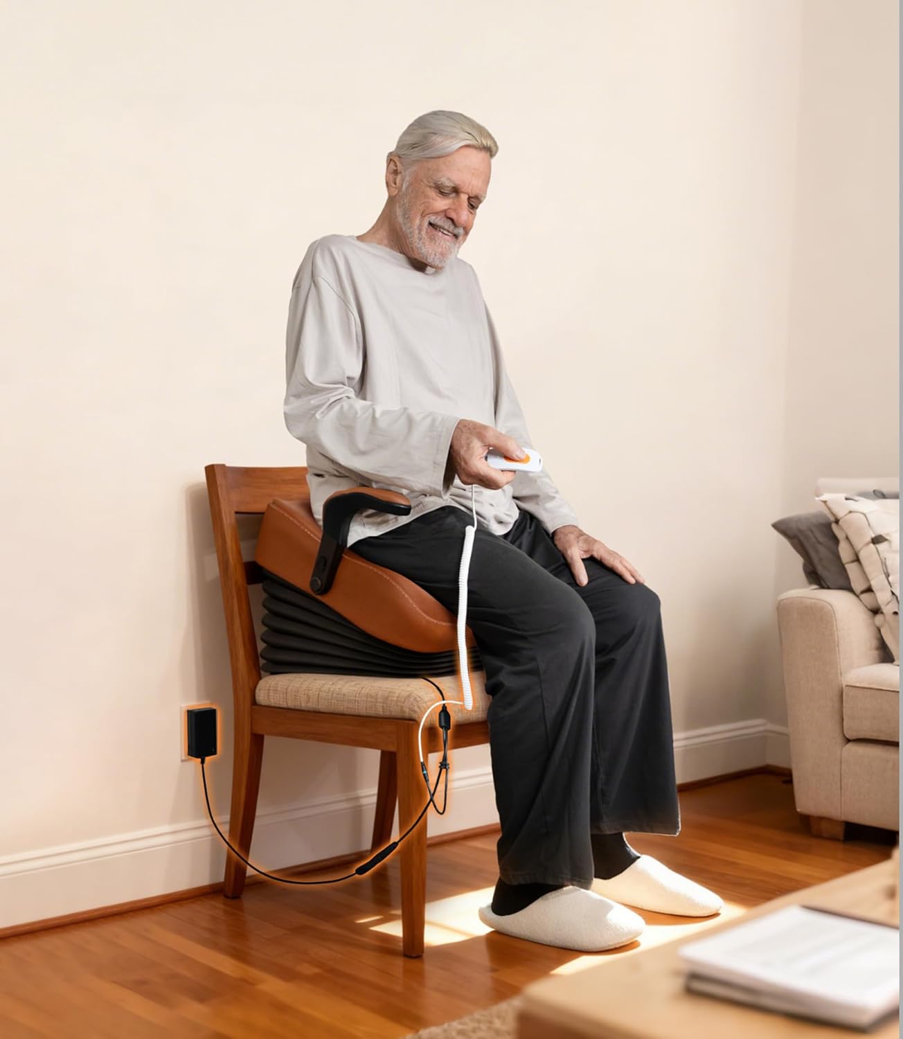 VOCIC Electric Seat Lift Assist Power Stand with Wired Remote, 400 lb Capacity

