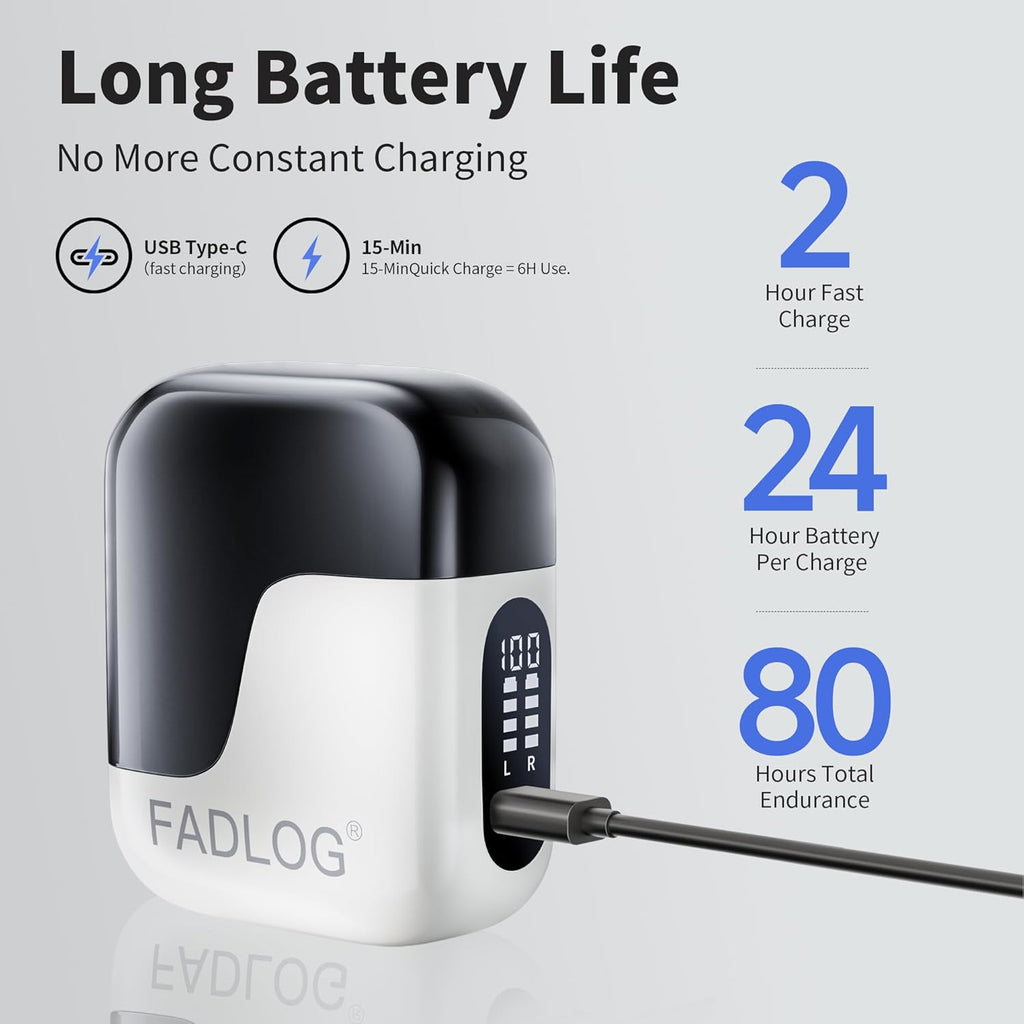 FDA Registered Invisible Rechargeable Hearing Aids for Seniors with Noise Cancelling

