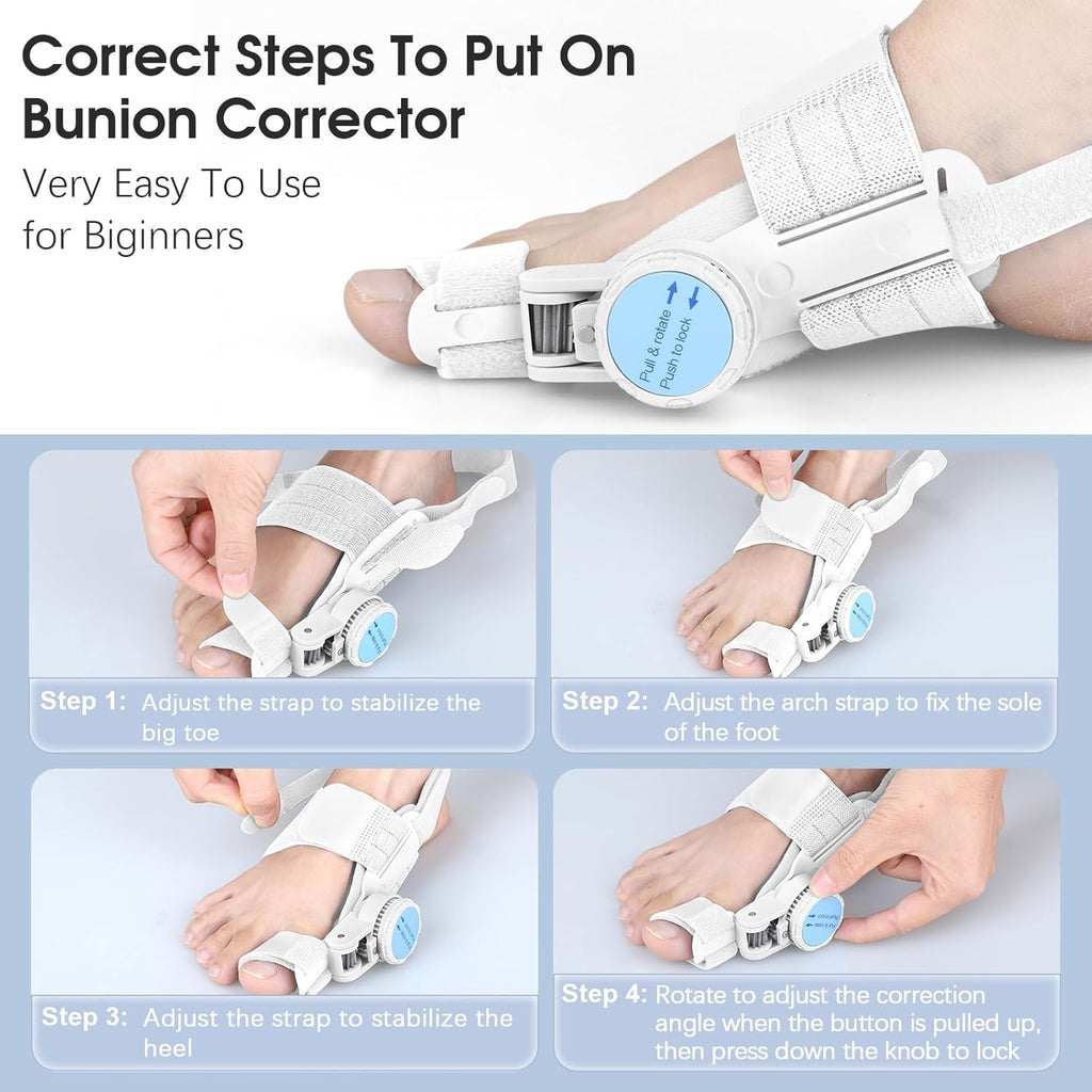 Adjustable Bunion Corrector Splint for Hallux Valgus Toe Straightener Brace

