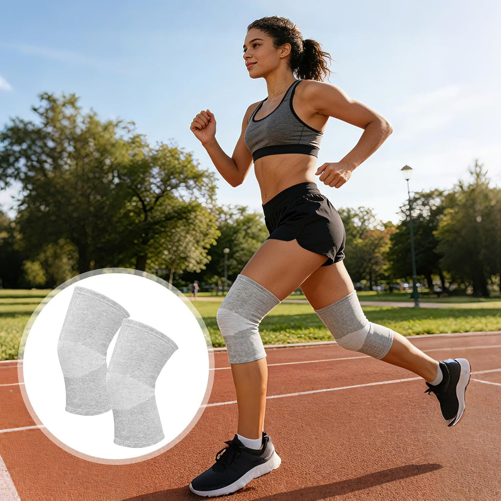 Onecompress Premium Bamboo Knee Sleeve 2-Pack, Compression Support for Knee Pain

