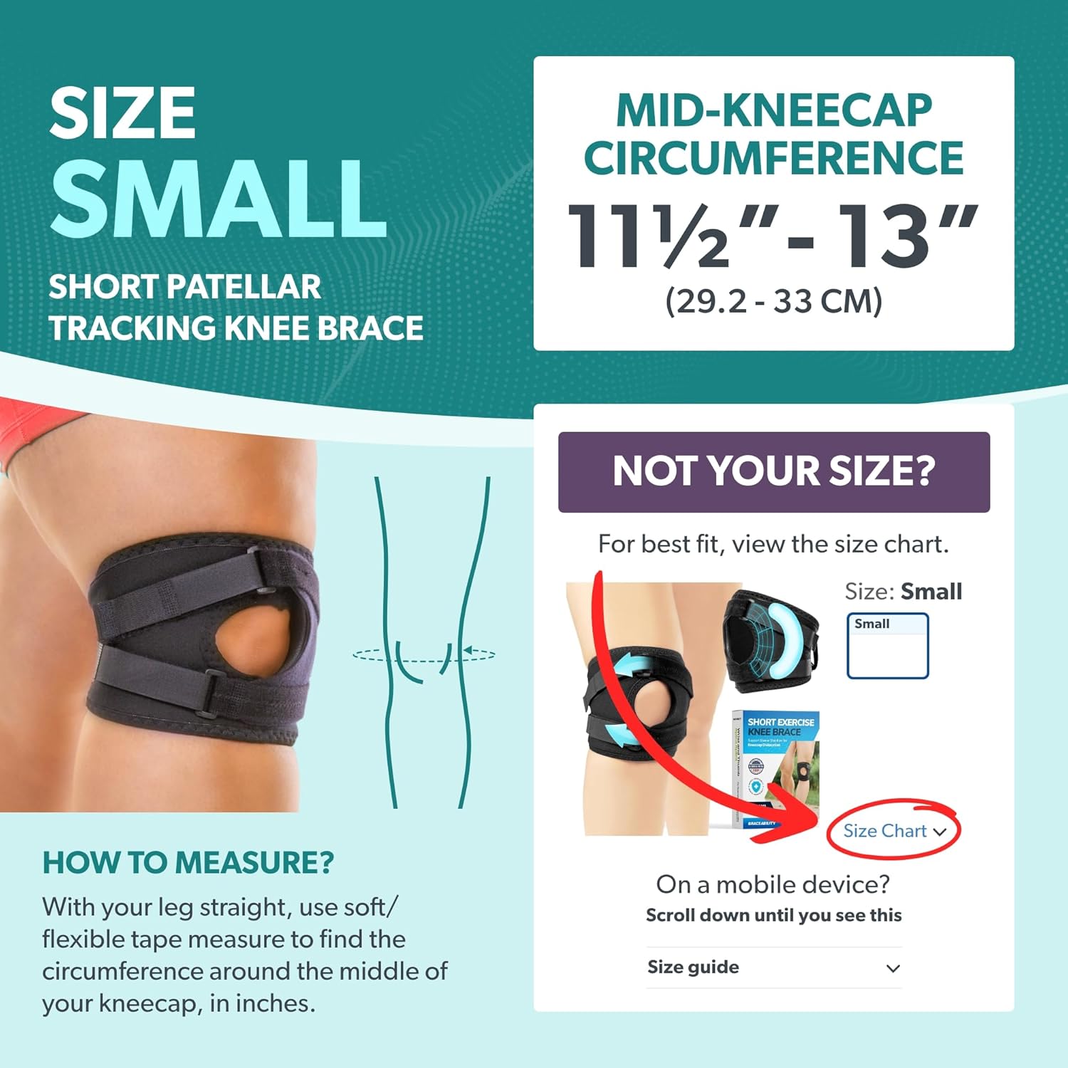 BraceAbility Patella Knee Brace Stabilizer for Kneecap Tracking, Pain Relief

