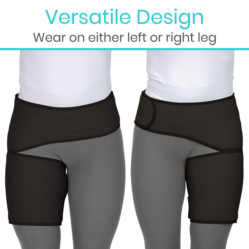 Vive Hip Groin Brace Compression Wrap for Sciatica, Bursitis and Adductor Support

