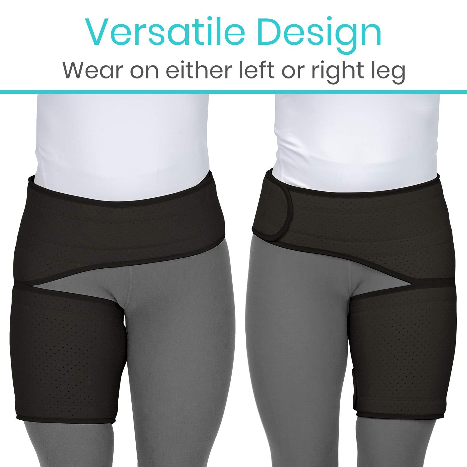Vive Hip Groin Brace Compression Wrap for Sciatica, Bursitis and Adductor Support

