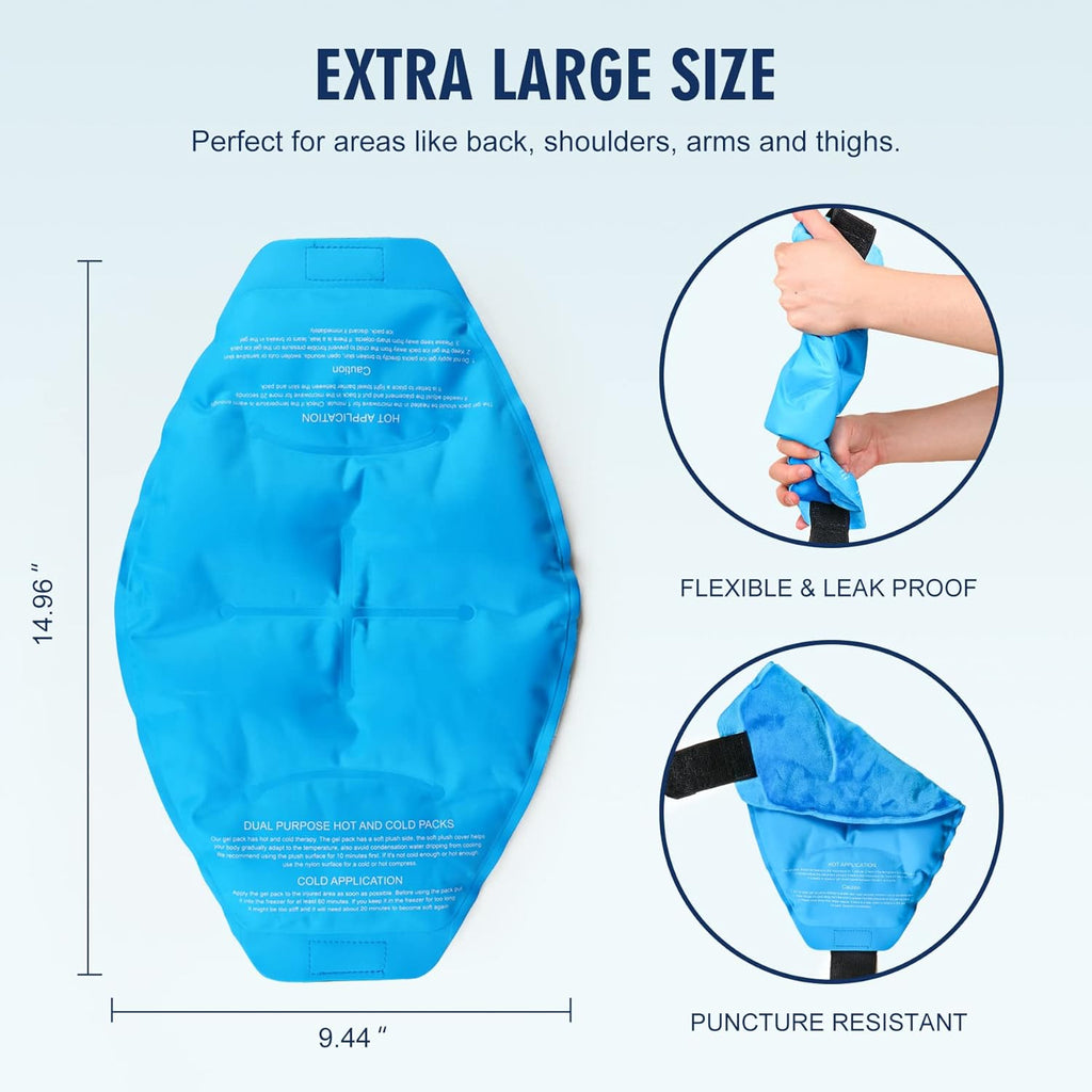 Neck Traction Pillow with Hot Cold Gel Pack for Cervical Pain Relief

