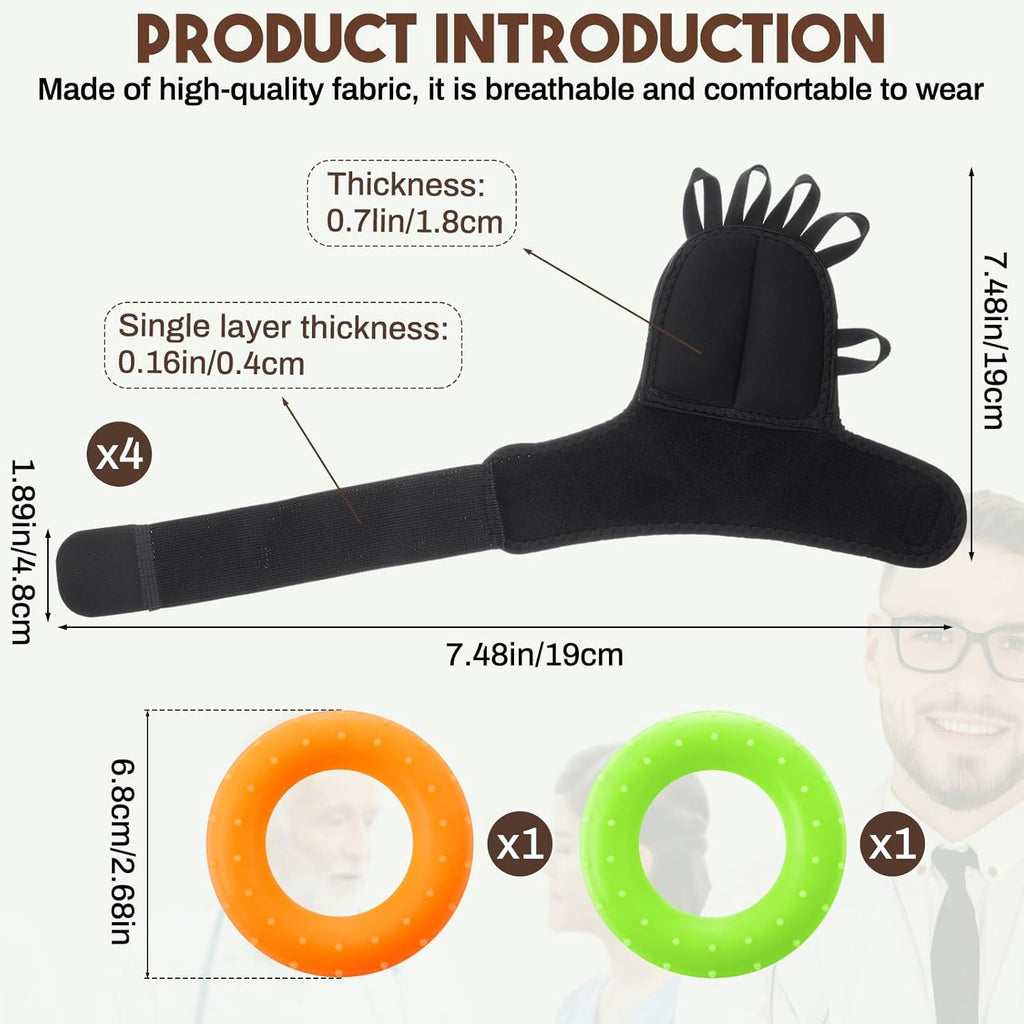 RoundFunny Weighted Gloves for Tremors with Adjustable Wrist Weights, 2 Pairs

