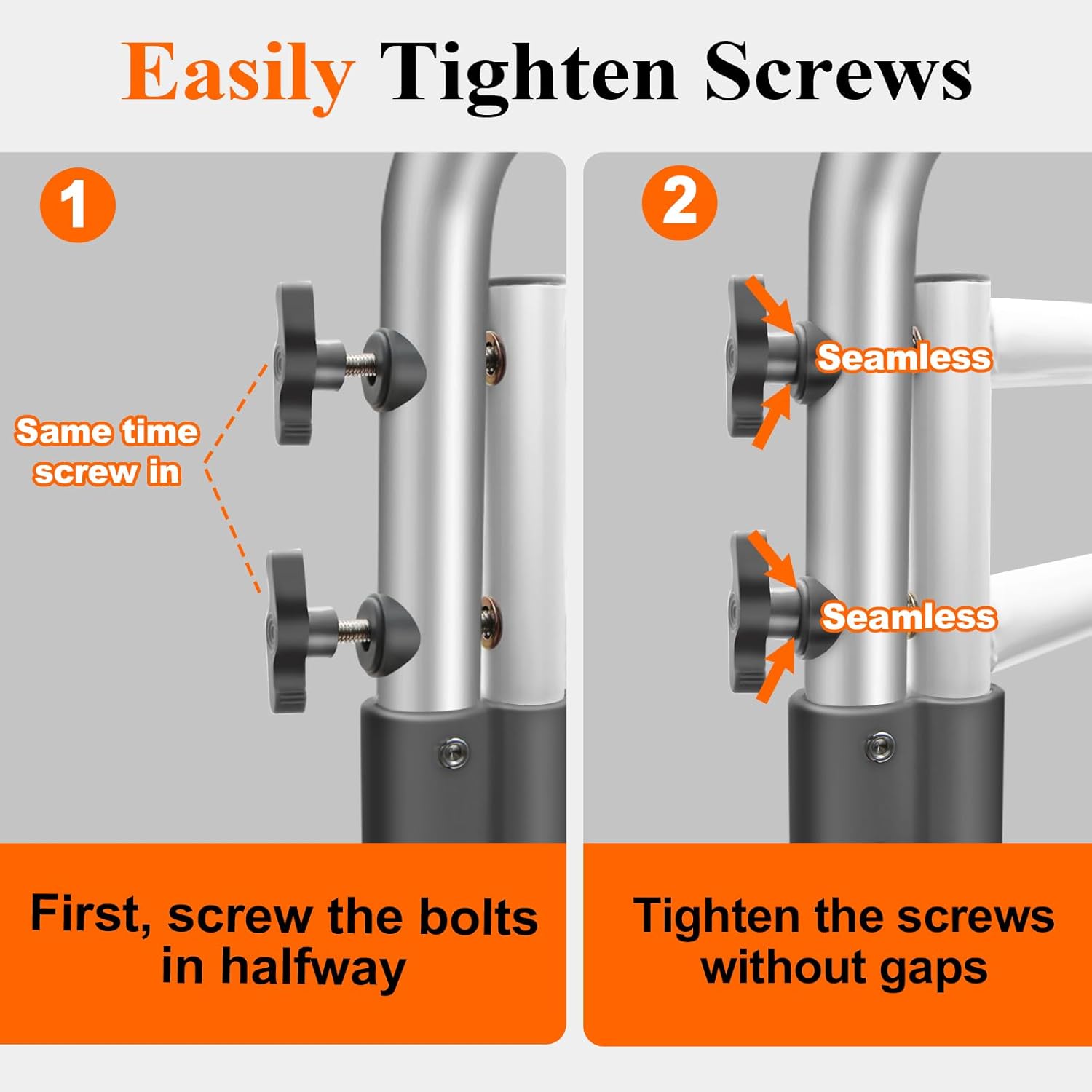 DePango Adjustable Toilet Safety Rails with Handles, Handicap Support Frame

