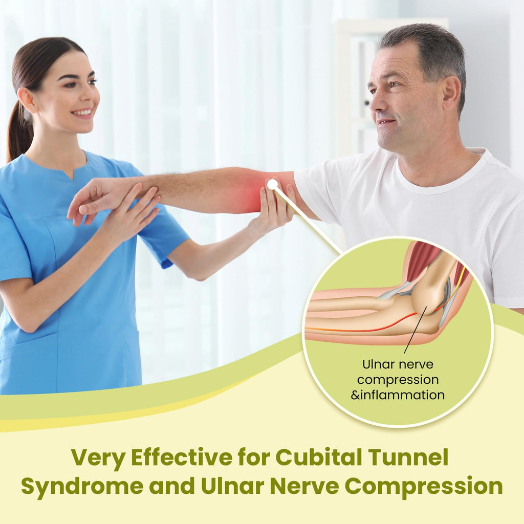 Cubital Tunnel Syndrome Elbow Brace Splint for Ulnar Nerve, 3 Support Angles

