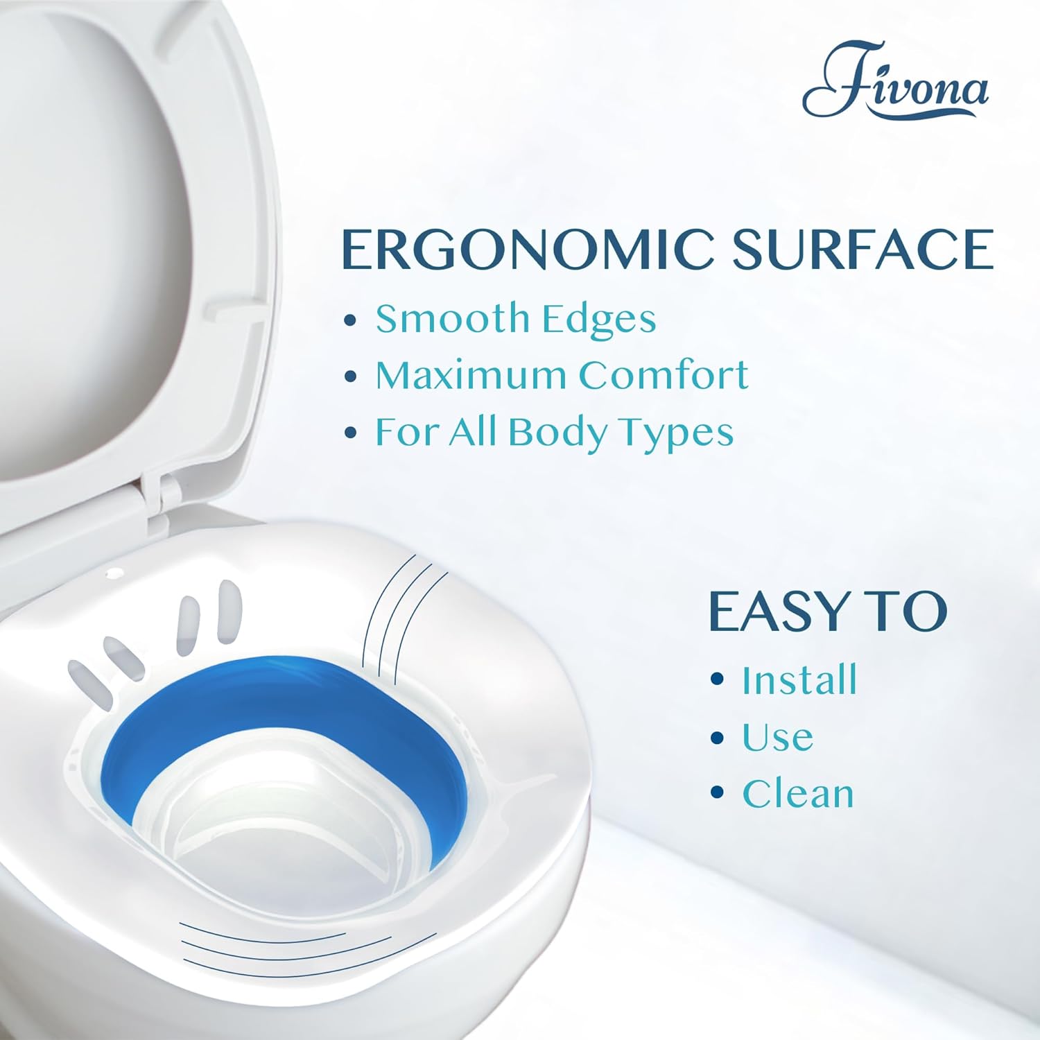 Fivona Foldable Sitz Bath Basin and Massage Hand Bidet Cleansing Tool

