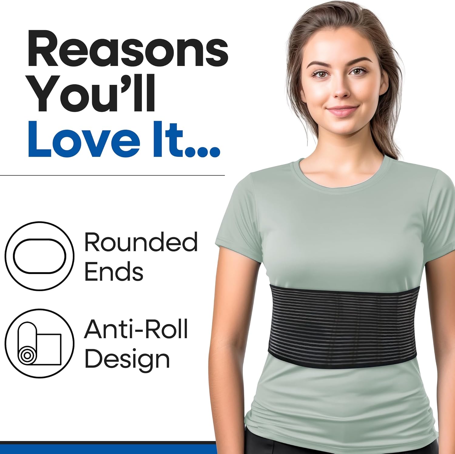 Armstrong America Rib Brace Rib Wrap Compression Support Belt for Chest Pain

