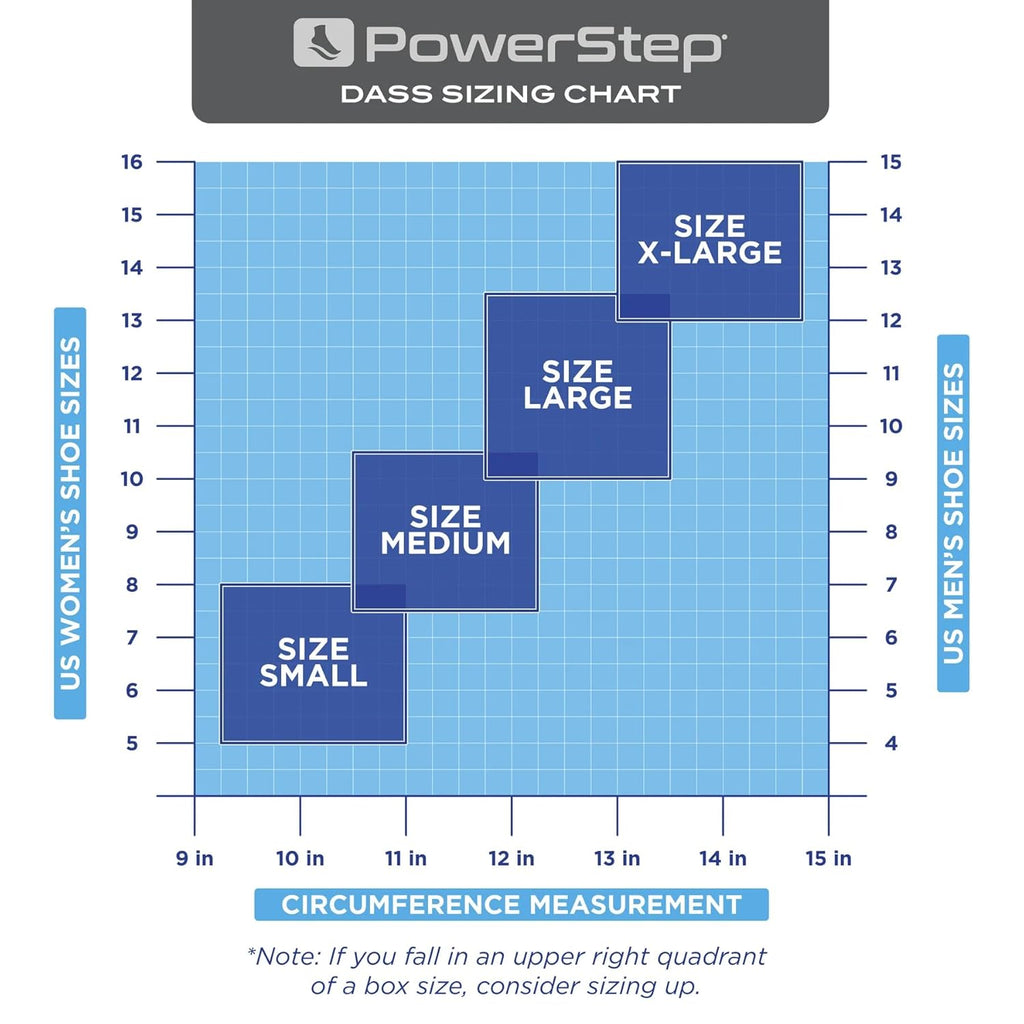 PowerStep Dynamic Ankle Support Sock with Compression and Ankle Brace, Unisex

