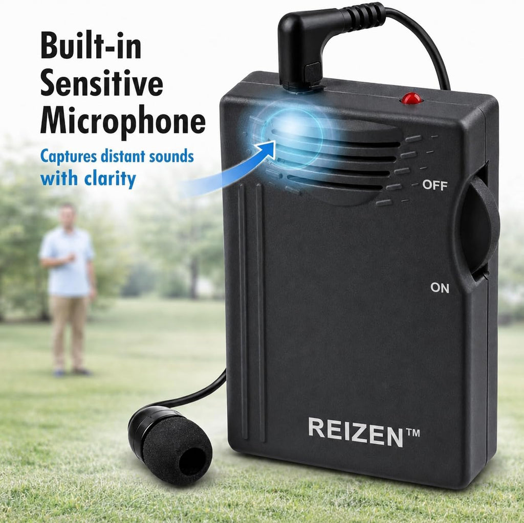 Reizen Loud Ear Personal Amplifier 110 dB With Built-in Microphone

