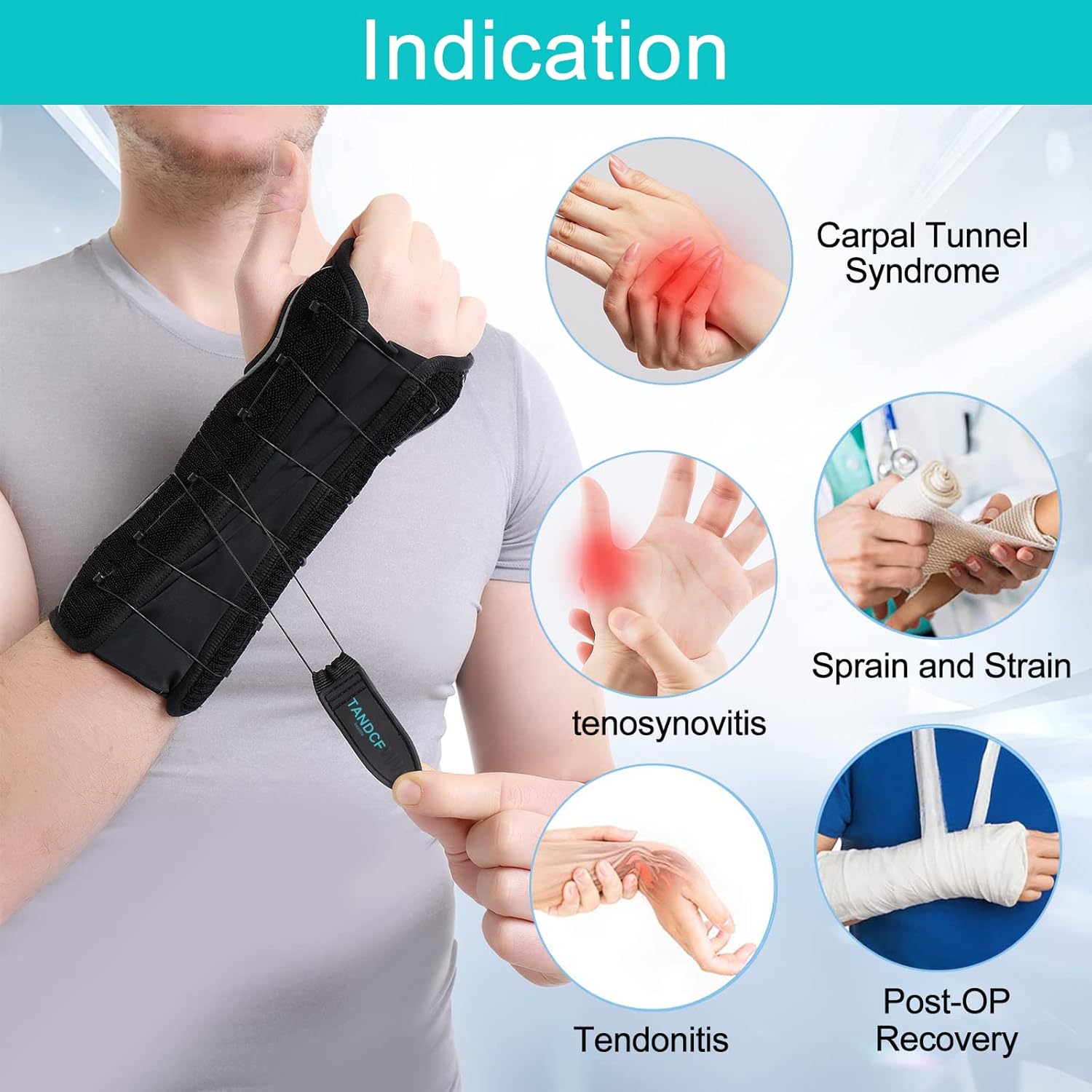 bestlife Reversible Neoprene Wrist Brace with Removable Splints for Carpal Tunnel

