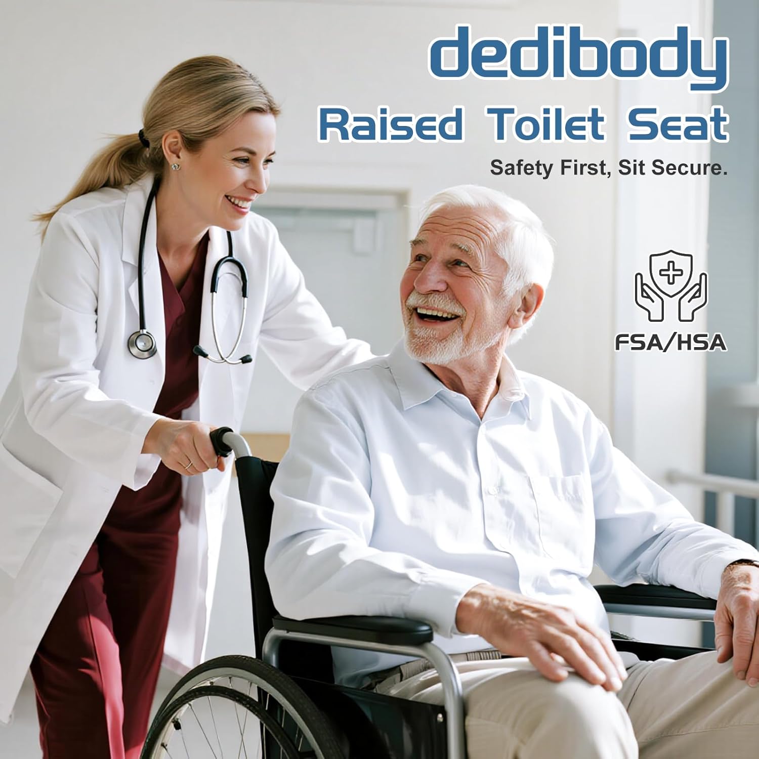 Toilet Seat Riser for Seniors With Handles, Adjustable Height and Width, Heavy Duty

