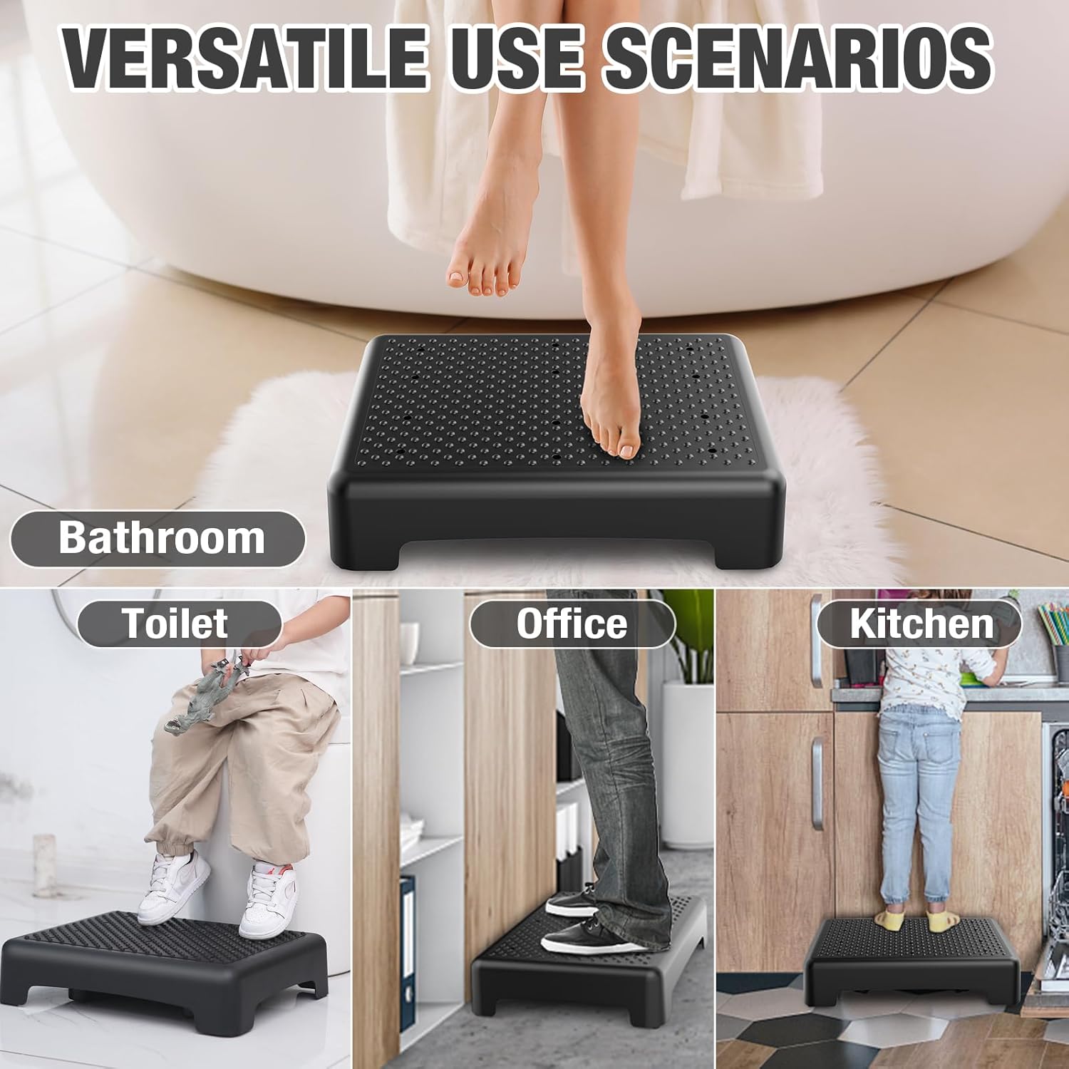 HBTower Mobility Step Stool for Adults and Seniors, Non-Slip Platform Riser


