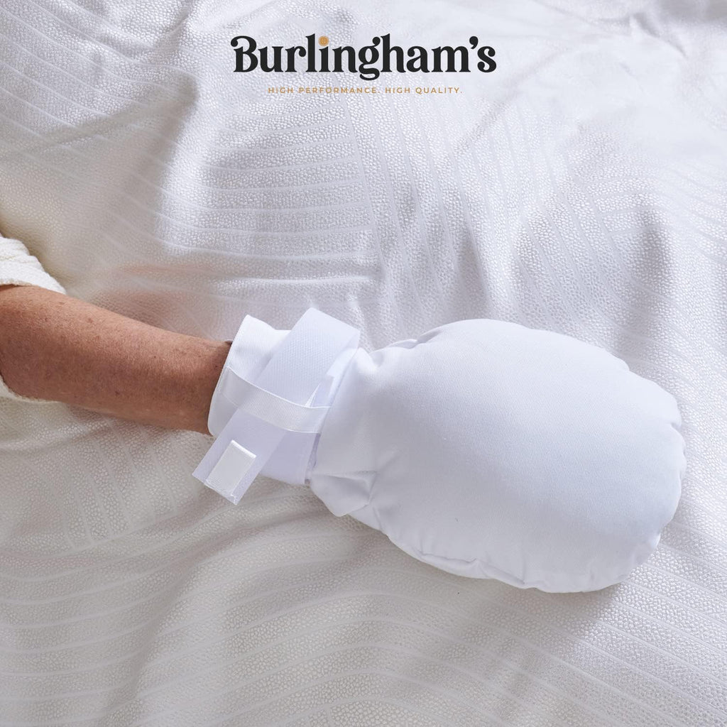 Medical Double Security Hand Restraint Gloves, Double Padded, Bed Straps Included

